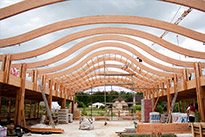 La charpente si distinctive de l’Institut