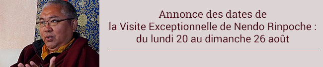 Visite Exceptionnelle de Nendo Rinpoché