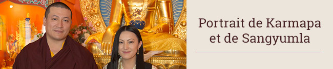 Karmapa et son épouse, Sangyumla