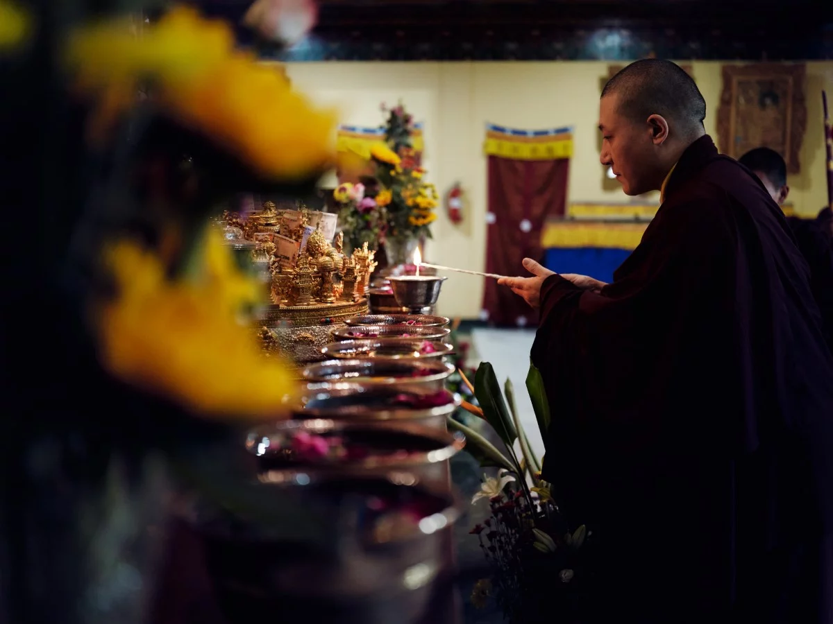 Le stage public de méditation : les photographies