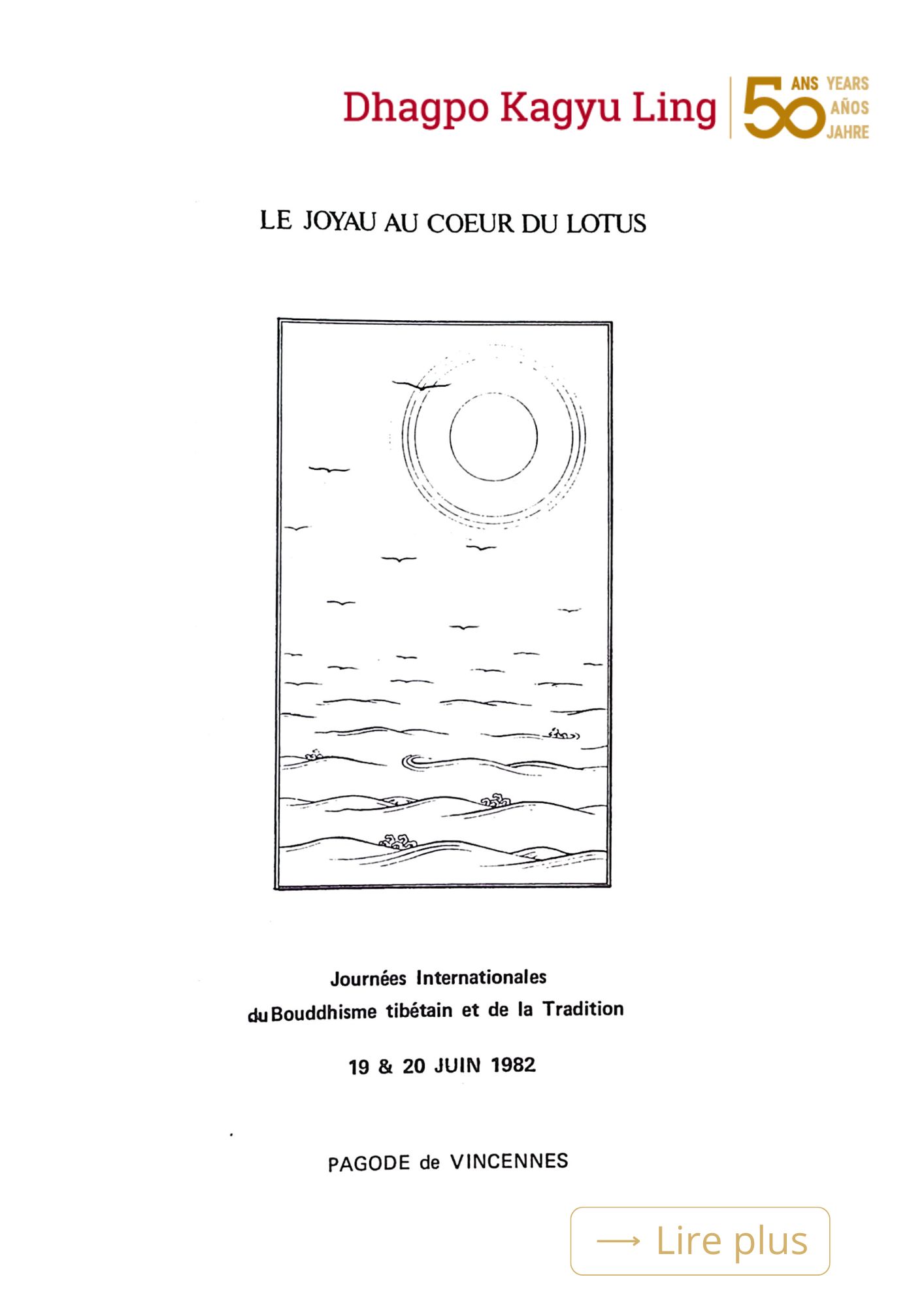 Programme Journées internationales bouddhisme tibétaine Pagode