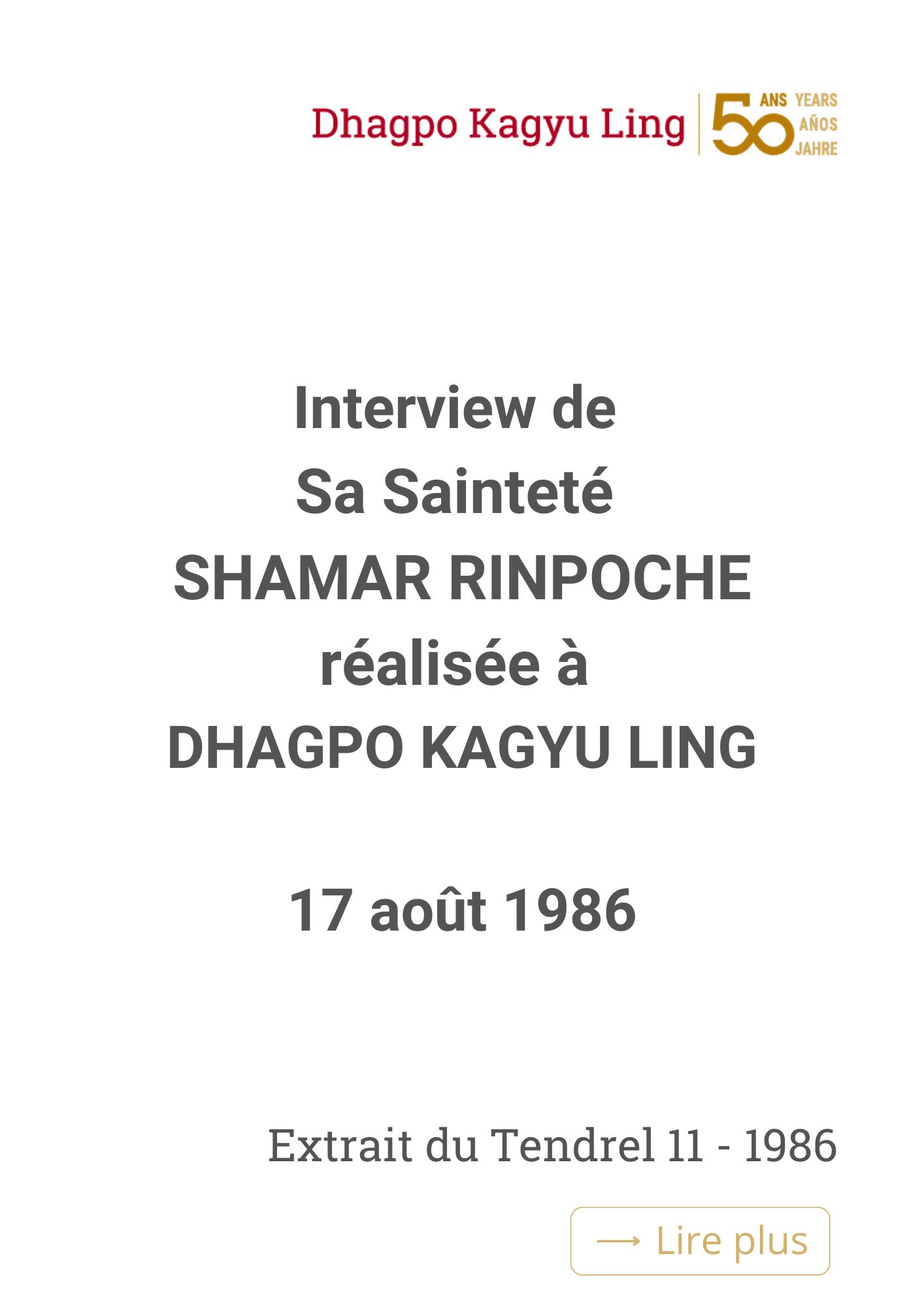 Premiere sortie de retraite 1987